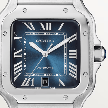 Cartier Santos metal navy dial