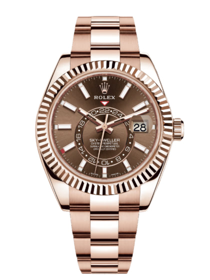 ROLEX SKY DWELIER TWO TONE CHOCLITE  DIAL