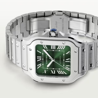 Cartier Santos metal green dial