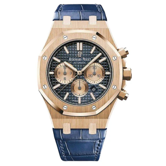 AP Royal Oak LEATHER CHRONOGRAPH (NAVY)