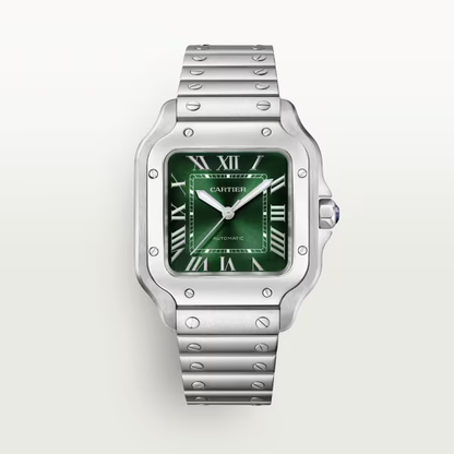 Cartier Santos metal green dial