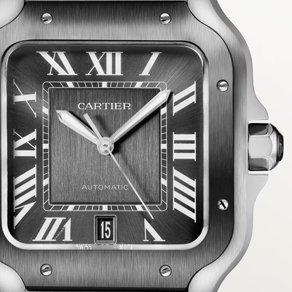 Cartier Santos metal grey dial