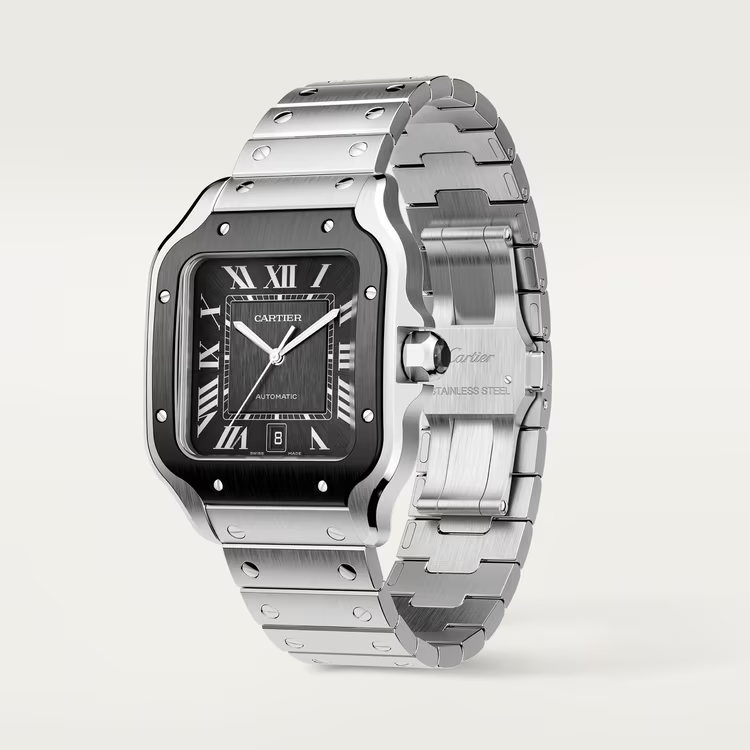 Cartier Santos metal grey dial