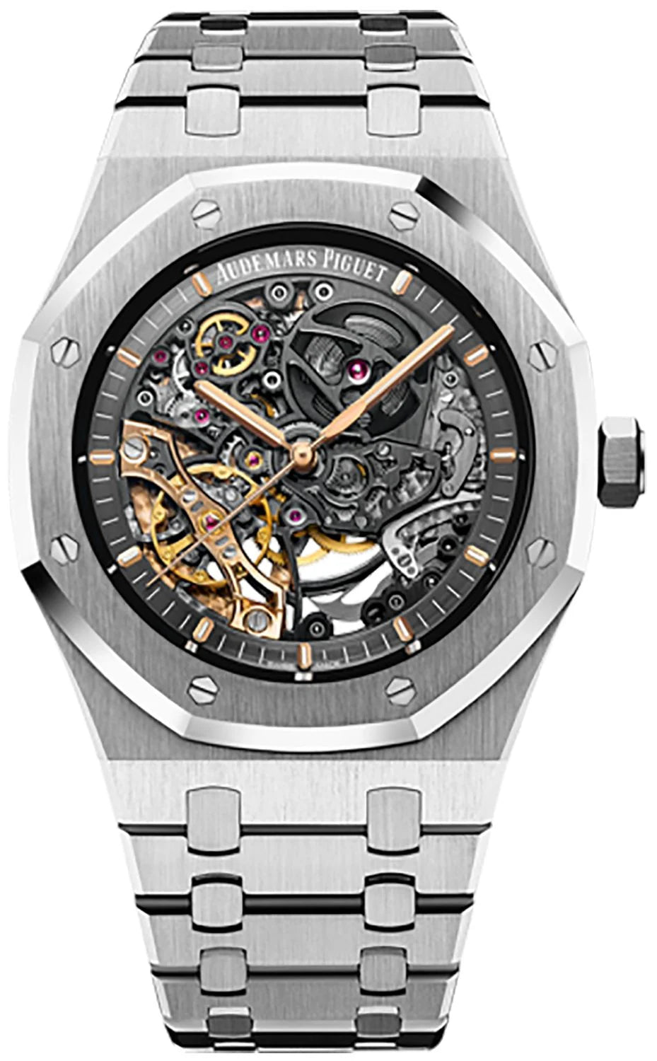 AP Royal Oak SKELETON OPEN WORKED  (SILVER)