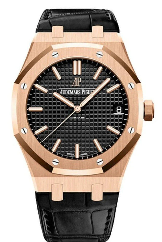 AP ROYAL OAK LEATHER QUARTZ