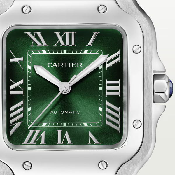 Cartier Santos metal green dial